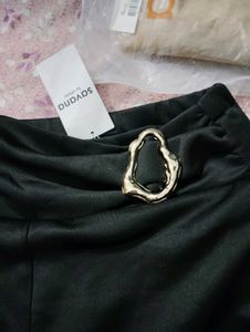 Savana metallic decor straight leg pants