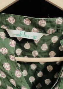 Green Printed Kurta