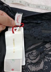Black Lace Trim Briefs