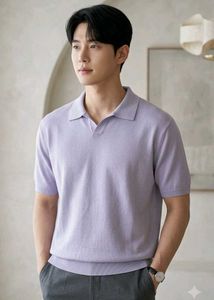 Men's knitted Polo t-shirt