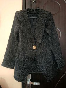 Sparkly Textured Blazer