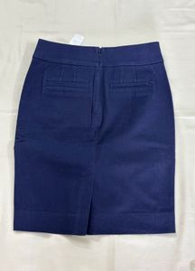 Classic Navy Blue Pencil Skirt