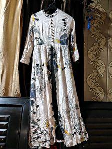 Boho Floral Print Maxi Kurta long