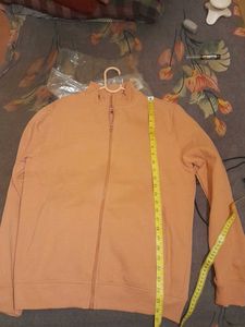 Salmon Pink/Peach Zip-Up Winter Jacket