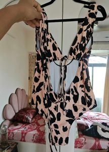 Leopard Print One-Piece Swimsuit