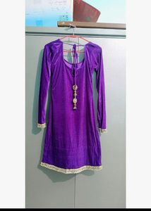 Purple Velvet kurta only