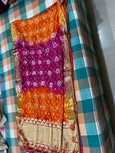 Elegant Grey Anarkali Suit with Vibrant Dupatta