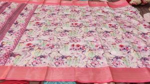 Flower Print Saree