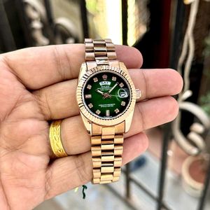 Rolex Watch - Emerald Green Dial women