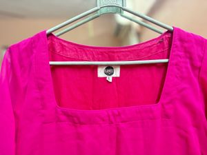 Vibrant Pink Embroidered Sleeve