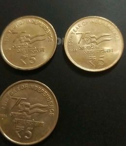 ₹5 Coin 2025 (4set) – 75 Years of Independence🇮🇳