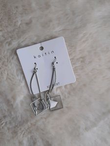 Women Drop Earrings Silver Color