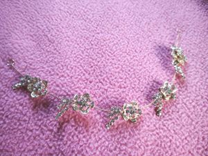 crystal flower hair vine