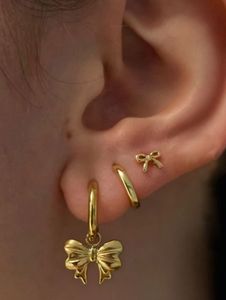 Anti-Tarnish Cute Bow Earrings Set