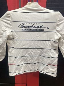 Boy's White Striped Jacket