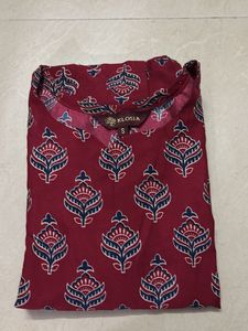 Klosia brand Maroon Printed Kurta Set