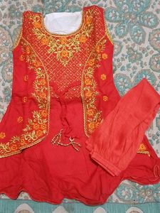 Beautiful Red Embroidered Set