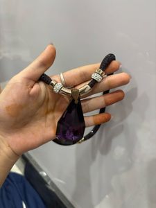 Elegant Amethyst Teardrop Pendant