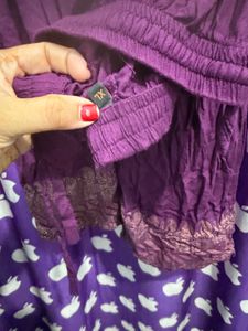 Purple Embroidered Kurta set
