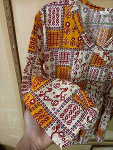 Short Printed Kurti | 100% Cotton | Size L