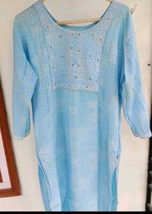 Elegant Sky Blue Kurti