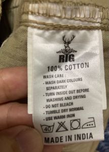 RIG Pure Cotton Khaki Cargo Shorts