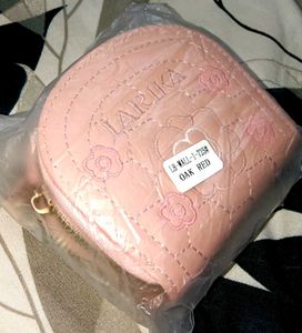Cute Pink Floral Wallet with Wrist Strap