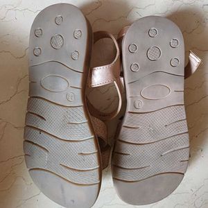 Shimmery Antique Copper Color Sandals For Kid
