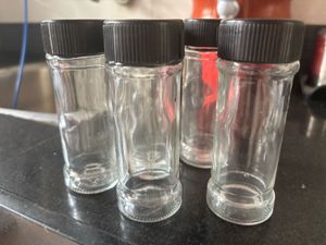 Glass Spice Jar with Black Lid