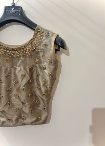 Elegant Pearl Embellished Skirt and blouse lehenga