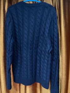 Tommy Hilfiger Navy Blue Cable Knit Sweater