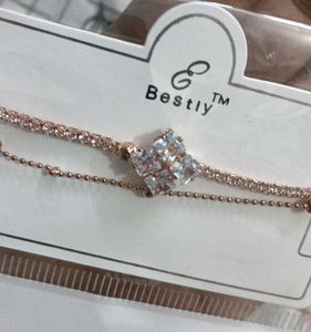 Sparkling Clover Charm Bracelet
