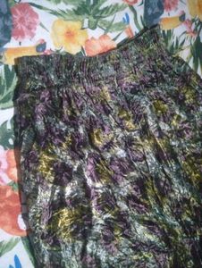 Boho Floral Print Midi Skirt