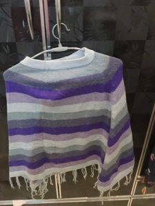 Striped Fringe Knit Sweater