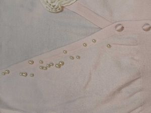 Chic Pearl Embellished Cardigan