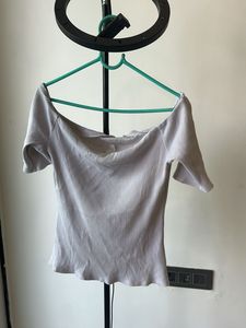 Ribbed Off-Shoulder Top