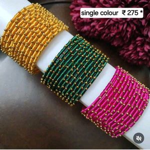 Vibrant Silk Thread Bangles Set