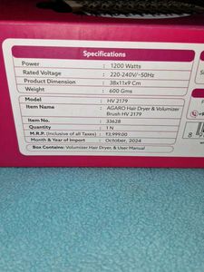 AGARO Volumizer Hair Dryer