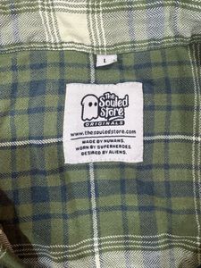 Green Plaid Flannel Shirt