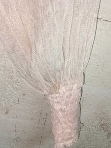 Sheer Bell Sleeve Blouse Top Oversized
