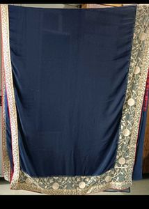 Elegant Navy Blue Saree
