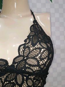 (1100)Black Lace Bralette