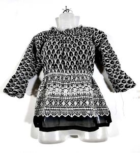 Black Embroidered Top (Women's)