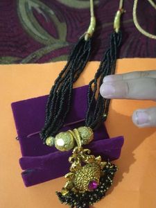 kolhapuri Traditional Indian Black Bead Necklace