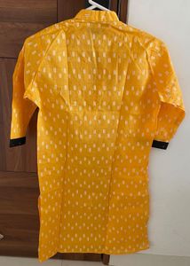 Yellow Printed Kurta