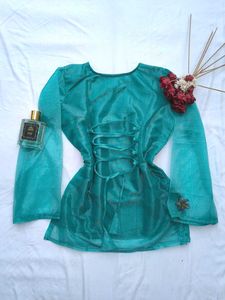 Organza Corset back kurti🫧