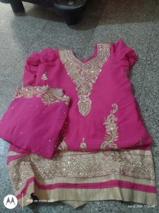 Stunning Pink Embroidered Kurta Set