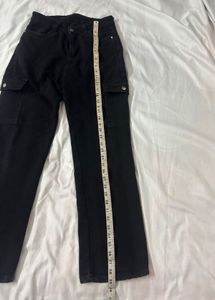 Black Cargo Jeans
