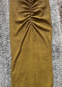 Zara gathered textured skirt and top