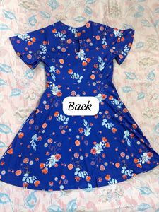 🚨last price/Blue Floral Short Sleeve Dress